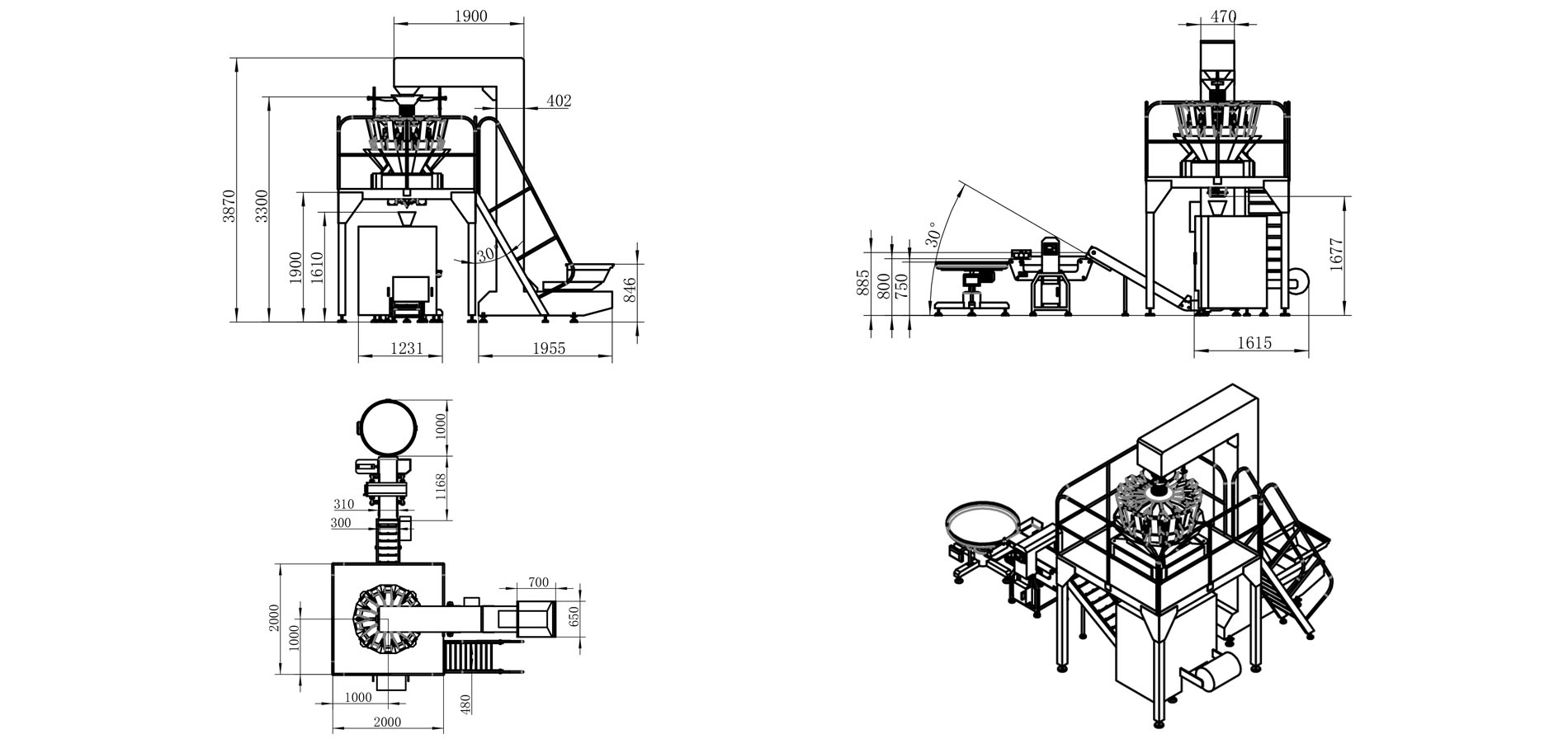 糖果包装机图纸